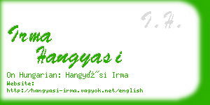 irma hangyasi business card